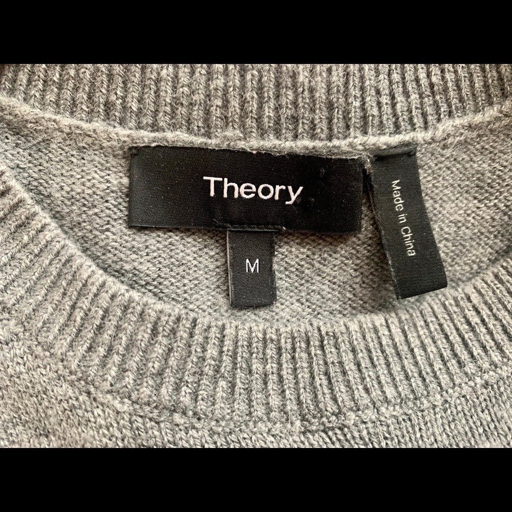Theory Two Tone Grey Sweater - Picture 2 of 5